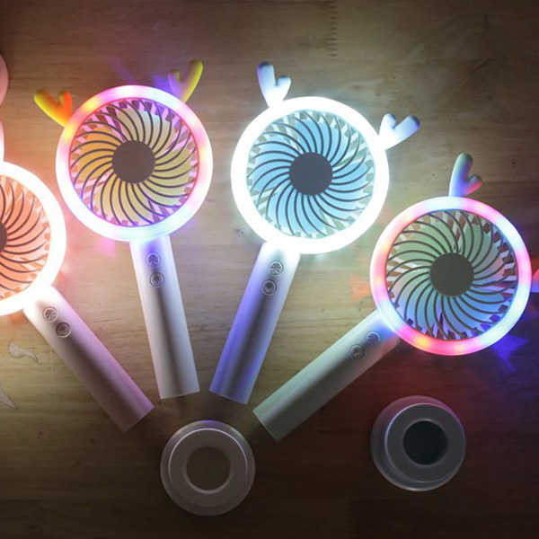 [CO] LED 스핀선풍기 미니선풍기 저소음 휴대용